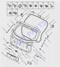 КРЫШКА БАГАЖНИКА для Geely Atlas