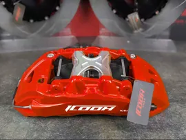 Тормозная тюнинг система Geely Monjaro 1 поколение (2021-2024) ICOOH IC6 (ротора до 410 мм) цвет: Красный, поршней: 6, передняя ось, IC6-D52-R-0-0-0-0-0-0-0-0