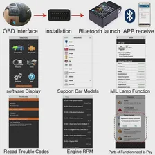 🛍 OBD ELM327 Bluetooth Автомобильный диагностический инструмент для Geely coolray X6 emgrand Global Hawk GX7