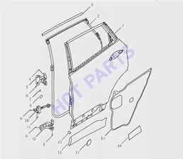 ДВЕРЬ ЗАДНЯЯ для Geely Coolray