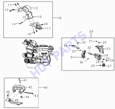 ОПОРЫ ДВС для Geely MK