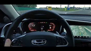 Geely Tugella. В режиме sport и на трассе расход топлива снизился!