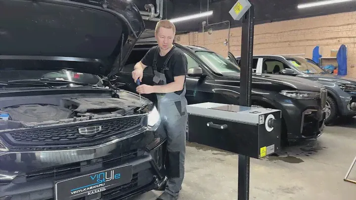 Установка bi led модулей на автомобиль Geely Tugella